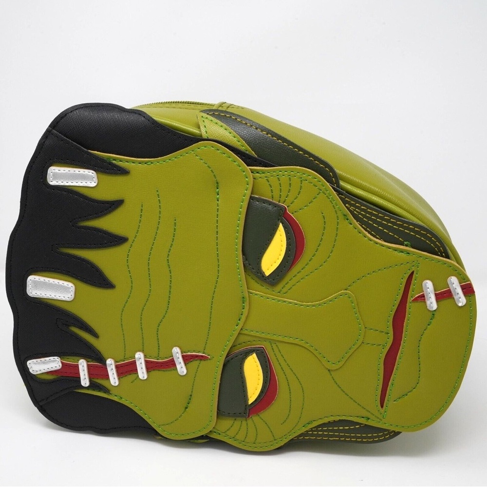 Frankenstein Monster Face vixen love pain and stitches backpack purse